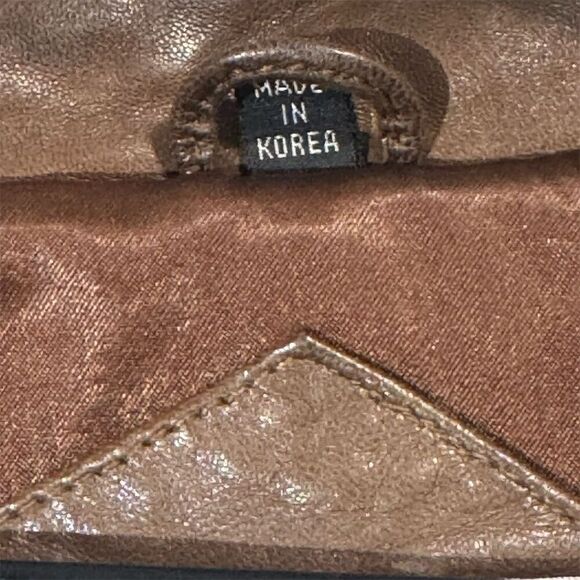 Vintage Wendi Q by Saxony Leather Jacket Brown Oversized 80s 90s Korea Women’s M - Picture 11 of 13